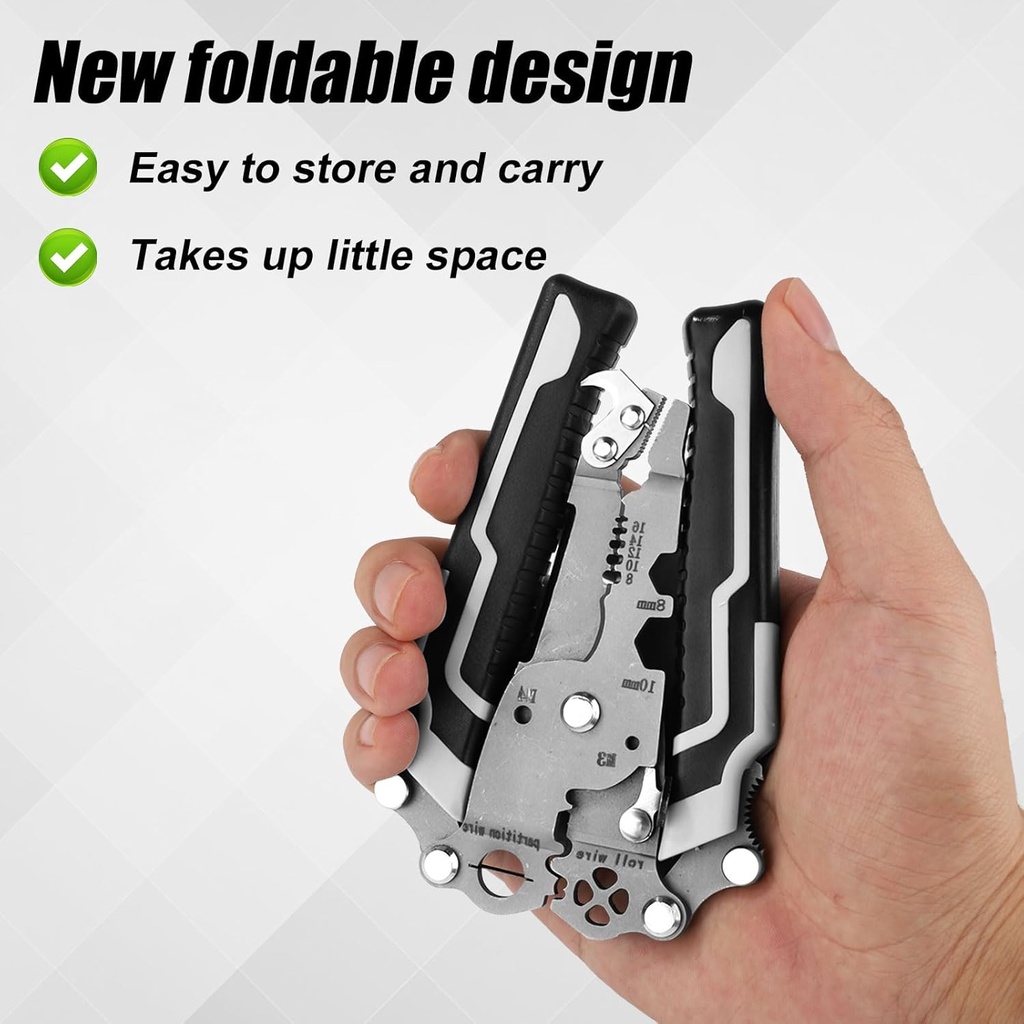 18-in-1 Heavy-Duty Multifunctional Foldable Hand Tool - All-in-One Wire Stripper
