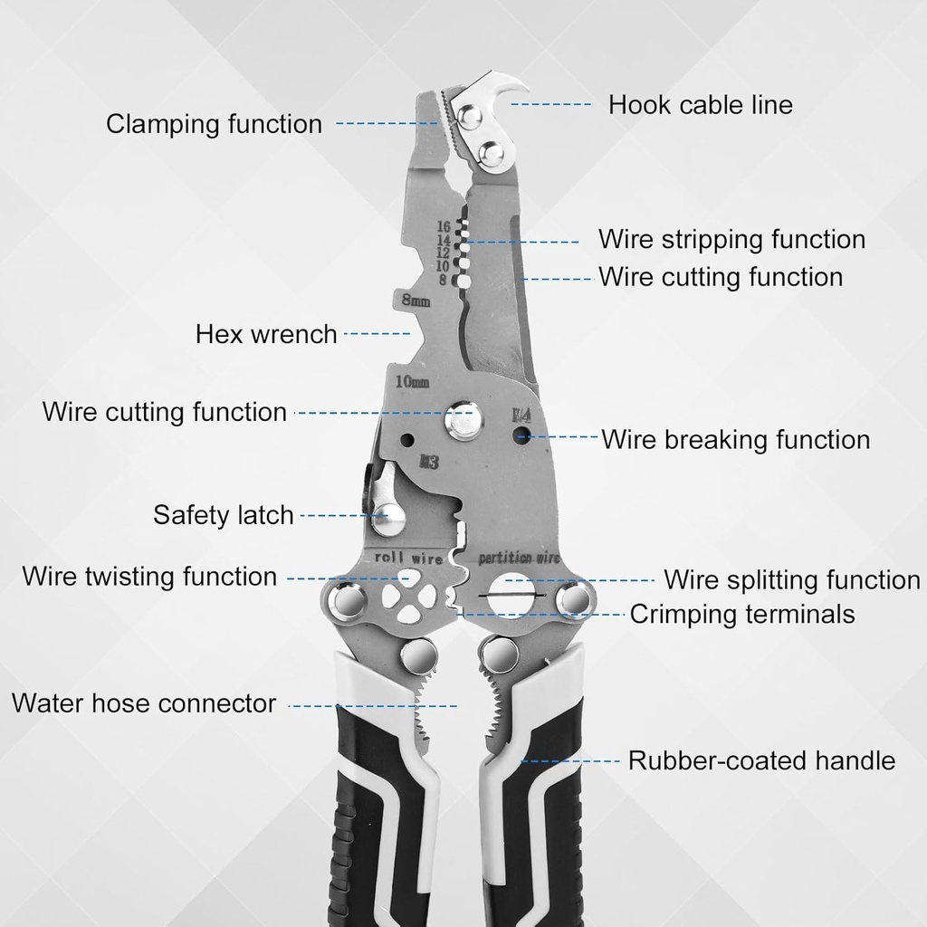 18-in-1 Heavy-Duty Multifunctional Foldable Hand Tool - All-in-One Wire Stripper