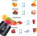Portable and Rechargeable juicer Blender black 