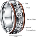 TUNGSTORY 10mm Steampunk Gear Wheel Tungsten Ring 