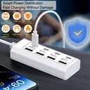 8-Port USB to 4 USB 4 Type-C 25W Fast Charging Hub