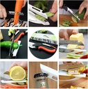 Vegetable Scissors and Food Cutter - Kitchen Shears With Cutting Board, Quick Slicer, Chopper for Meat and Vegetables