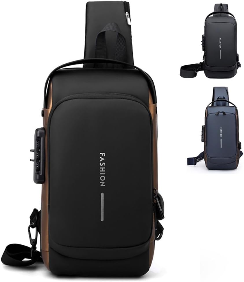 PEAGLOB Travel Sling Bag Waterproof Crossbody Bag 