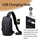 PEAGLOB Travel Sling Bag Waterproof Crossbody Bag Black
