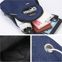 Double Layer Crossbody Bags for Women Men Shoulder Backpack Messenger Phone Bag Handbag Chest Pack for Hiking Travel Camping