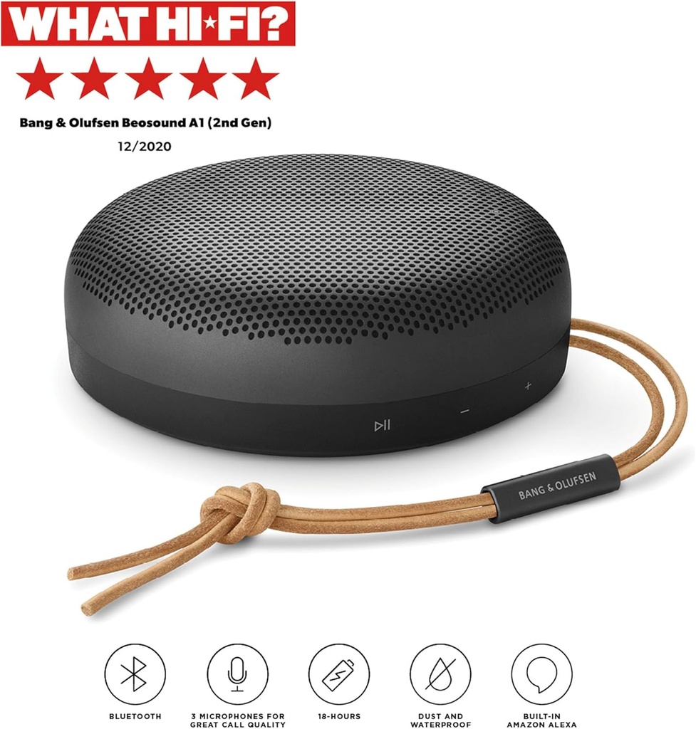 BANG & OLUFSEN BEOSOUND A1 2ND GENERATION PORTABLE SPEAKERS, Gray Mist