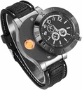 ENJOY-UNIQUE New Military USB Lighter Watch Men's Casual Wristwatches with Windproof Flameless Cigarette Cigar Lighter