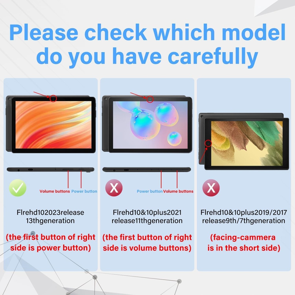 for 2023 Release Fire HD 10 Tablet Case(Fit 13th Generation Not Fit 11th/9th/7th Gen) Dual Layer Heavy Duty Shockproof Rugged Case with Kickstand for Kids, Also for 10in Sony Nokia