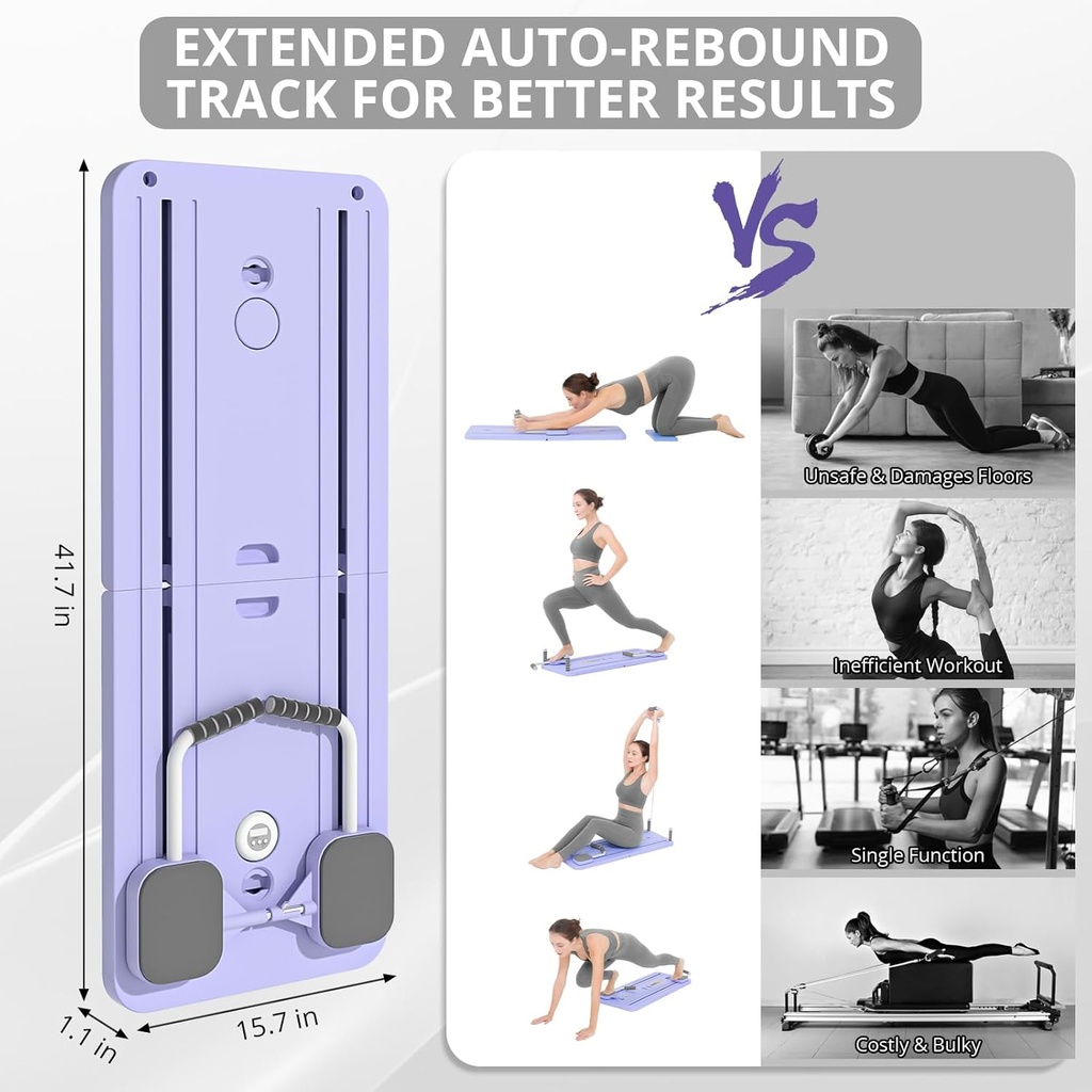 8 IN 1 MULTIFUNCTIONAL PILATES BOARD PURPLE
