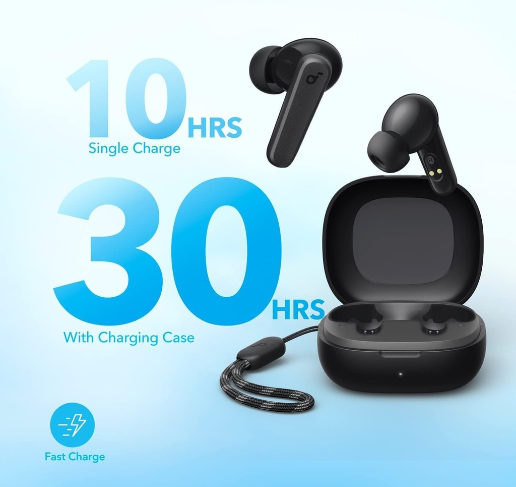 SOUNDCORE P20i TRUE WIRELESS EARBUDS BY ANKER POWERFUL SOUND BLACK