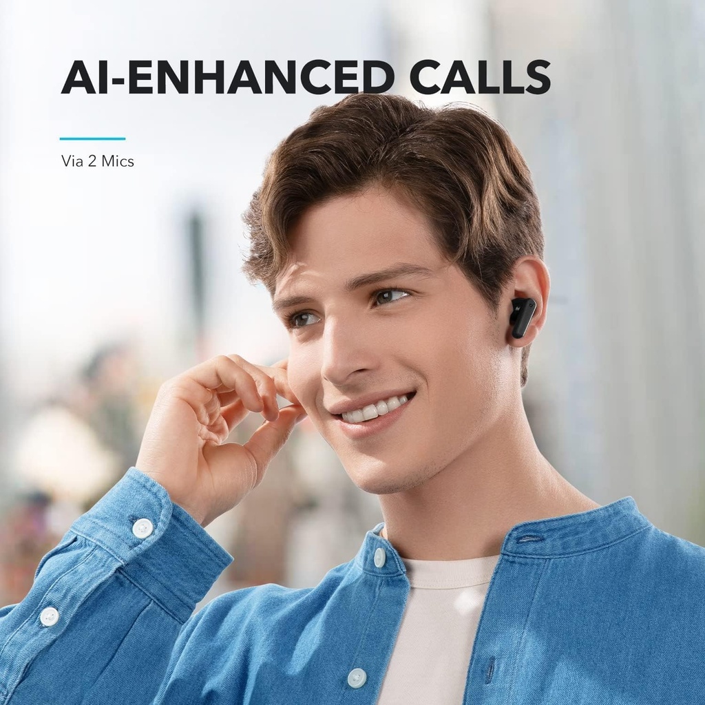 SOUNDCORE P20i TRUE WIRELESS EARBUDS BY ANKER POWERFUL SOUND BLACK
