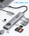 Acer 7 in 1 USB C Hub Multiport Adapter With HDMI, 
