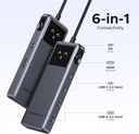 UGREEN Uno 6 in 1 USB-C Hub with 10Gbps USB-C & USB-A Data Ports 4K@60Hz HDMI 