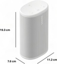 SONOS ROAM 2 PORTABLE WATERPROOF SPEAKER, WHITE