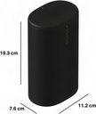 SONOS ROAM 2 PORTABLE WATERPROOF SPEAKER, Black
