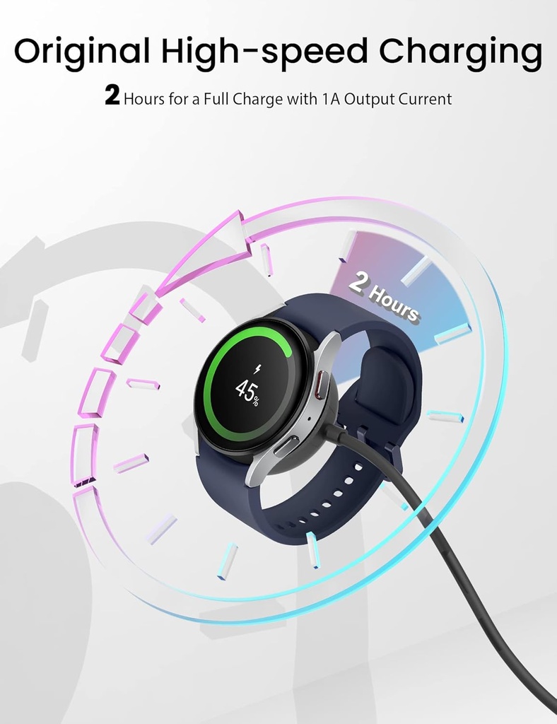 Sinoacc Charger for Samsung Galaxy Watch 7/6/6 Classic/5/5 Pro/4/4 Classic/3/Active 2/Active 1/Ultra/Fe Galaxy Watch Charger