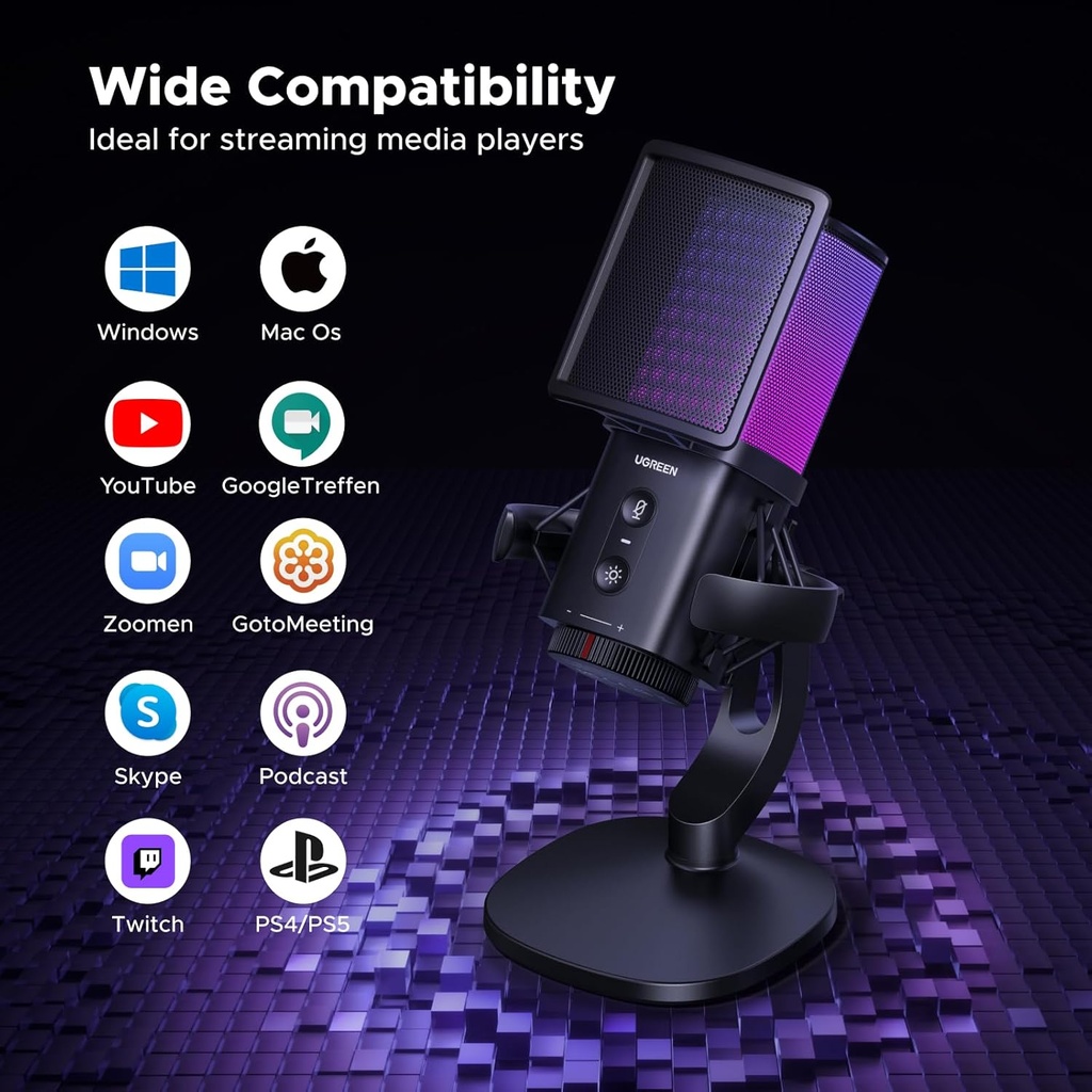 UGREEN USB Gaming Microphone for Streaming & Voice Chat