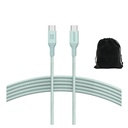 Anker 544 Bio-Nylon USB-C to USB-C Cable 10FT, Eco-Friendly Fast Charging Cable, Supports 140W PD for Laptops, Tablets, and Smartphones, Heavy-Duty- 30,000 Bend Lifespan, Includes Pouch (2, Green)