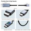 BENFEI USB-C to DisplayPort 6 Feet Cable(4K@60Hz 2K@144Hz), 