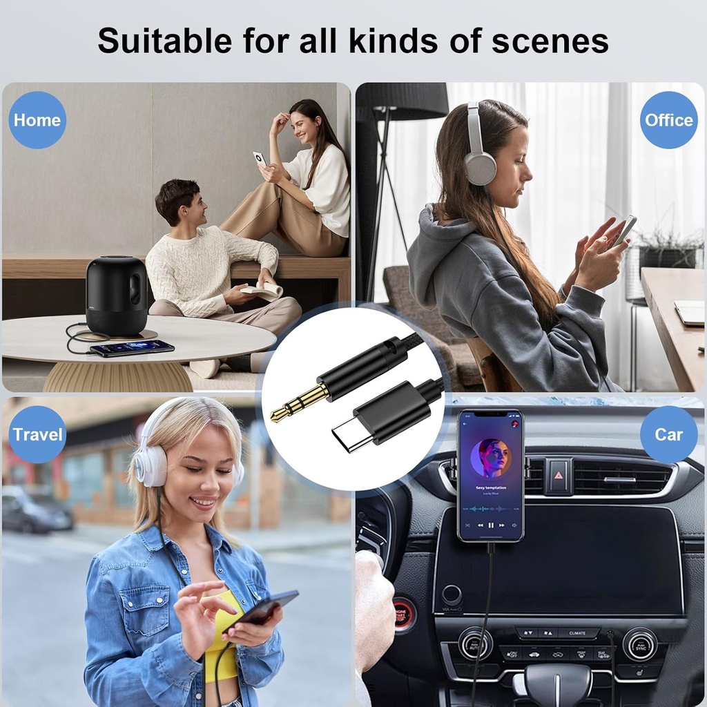 Ououdee USB C to 3.5mm Aux Cord Audio Adapter