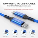 HJ-Type C to C 100w 6ft 5A fast charging Cord