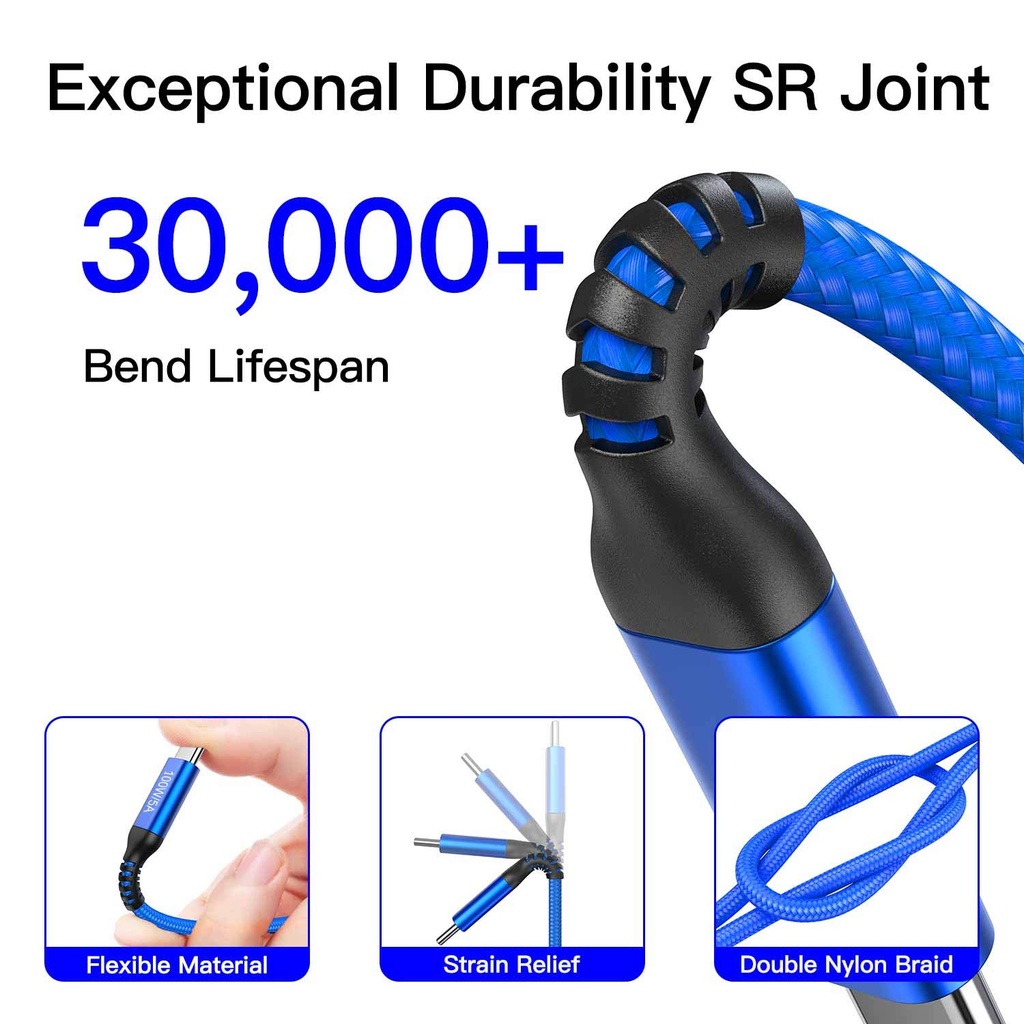 HJ-Type C to C 100w 6ft 5A fast charging Cord