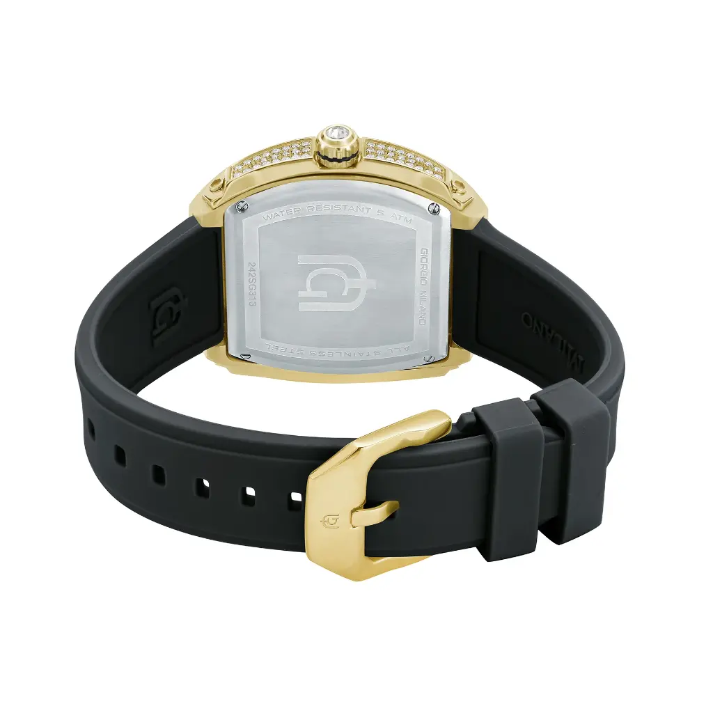 Giorgio Milano IP Gold case with Stone Bezel REGINA 242SG513