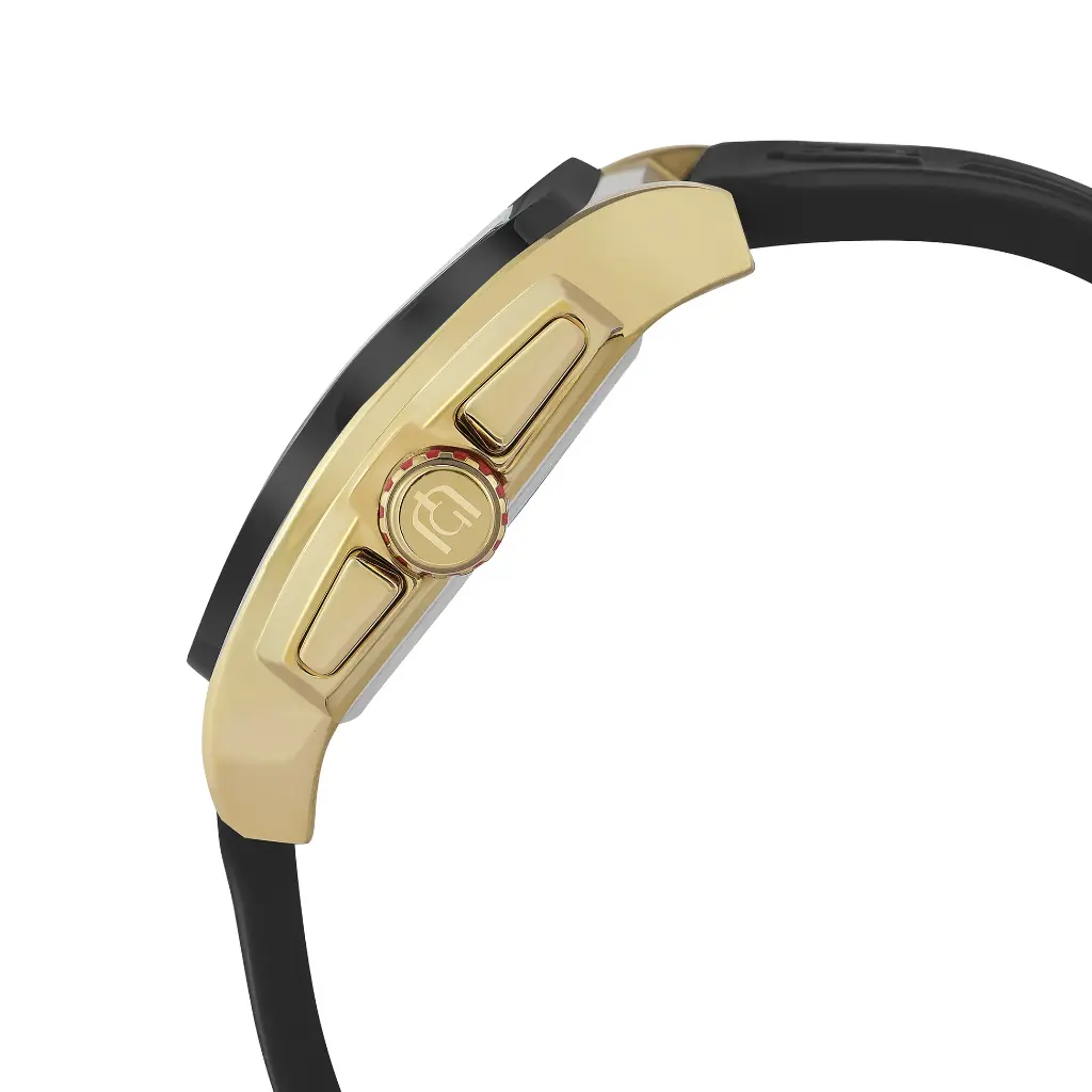 Giorgio Milano Square Chronograph IP gold stainless steel with black plated bezel MARCUS 250SGBK313