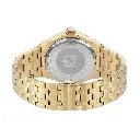 Giorgio Milano round stainless steel with IP gold ,green dial and date movt LUCIS 249SG18