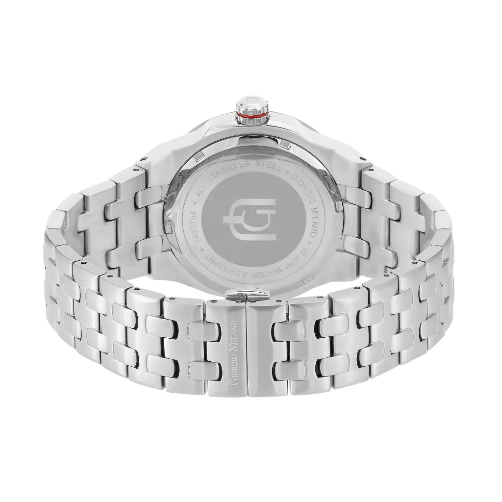 Giorgio Milano round stainless steel ,Blue dial and date movt LUCIS 249ST04