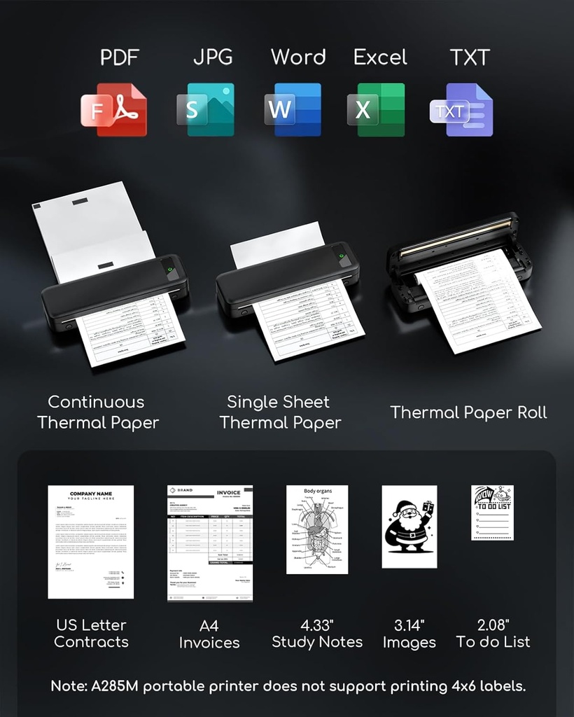 PORTABLE INKLESS THERMAL PRINTER 