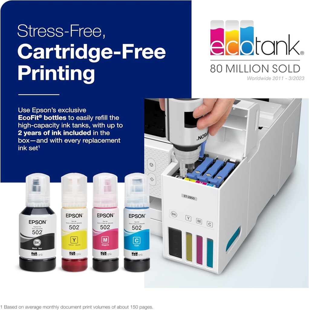 EPSON ECOTANK ET2850 PRINTER
