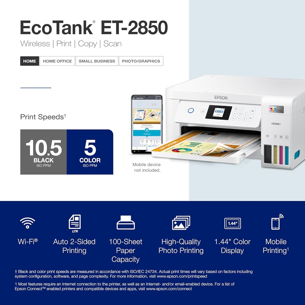 EPSON ECOTANK ET2850 PRINTER