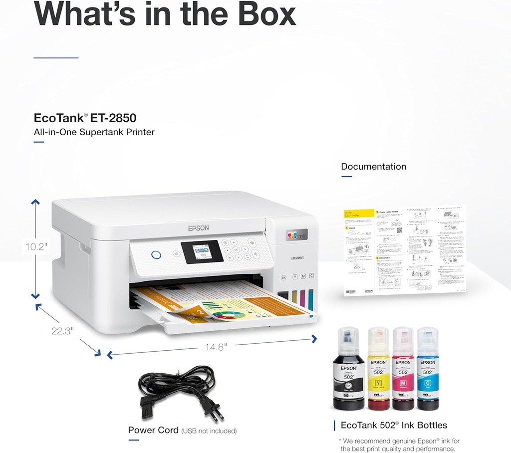 EPSON ECOTANK ET2850 PRINTER