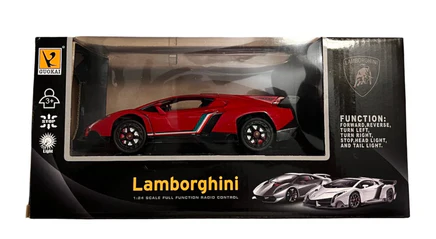 RC Lamborghini Huracan STO , Full Function R/C Radio Remote Control Car Genuine 1:28 Scale Vehicle (RED)