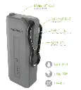 myCharge Portable Charger Waterproof USB C Power Bank Adventure, Rugged Outdoor External Battery Pack Backup (3,350 mAh) (Grey)