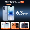 Temdan for iPhone 17 Case Clear with Screen Protector