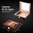 BROOKSTONE WOODEN CIGAR HUMIDOR