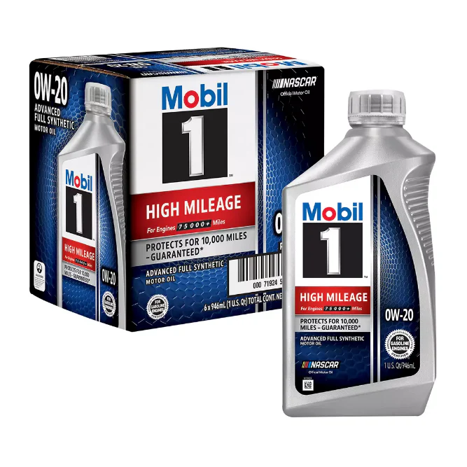 Mobil 1 SAE 0W-20 HIGH MILEAGE ADVANCED FULL SYNTHETIC MOTOR OIL 1 quarts 
