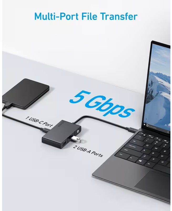 Anker USB C Hub, 5-in-1 USBC to HDMI Splitter with 4K Display