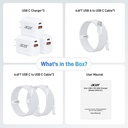 Acer USB C PD 20W Charger 3XUSB C CHARGER & 3XCABLE