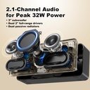 DOSS SoundBox XL Bluetooth Speaker with Subwoofer 32W , Gold