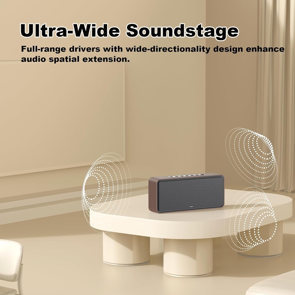 DOSS SoundBox XL Bluetooth Speaker with Subwoofer 32W , Gold