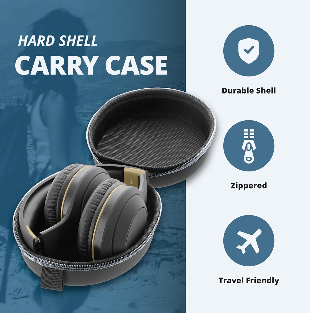 SENTRY ACTIVE NOISE CANCELLATION HEADPHONES BLACK