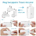 LAX 65W Wall Charger with 2 USB-C, 1 USB-A and Travel Pouch