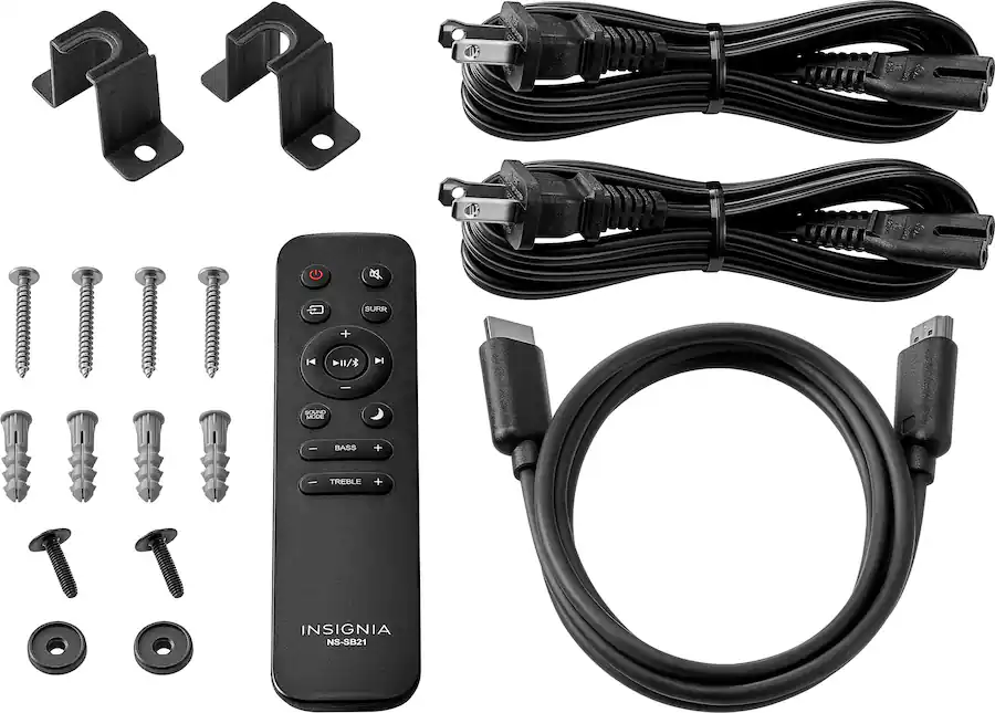 NSIGNIA NS-SBAR21F20-2.1-Channel 80W Soundbar System with Wireless Subwoofer - Black