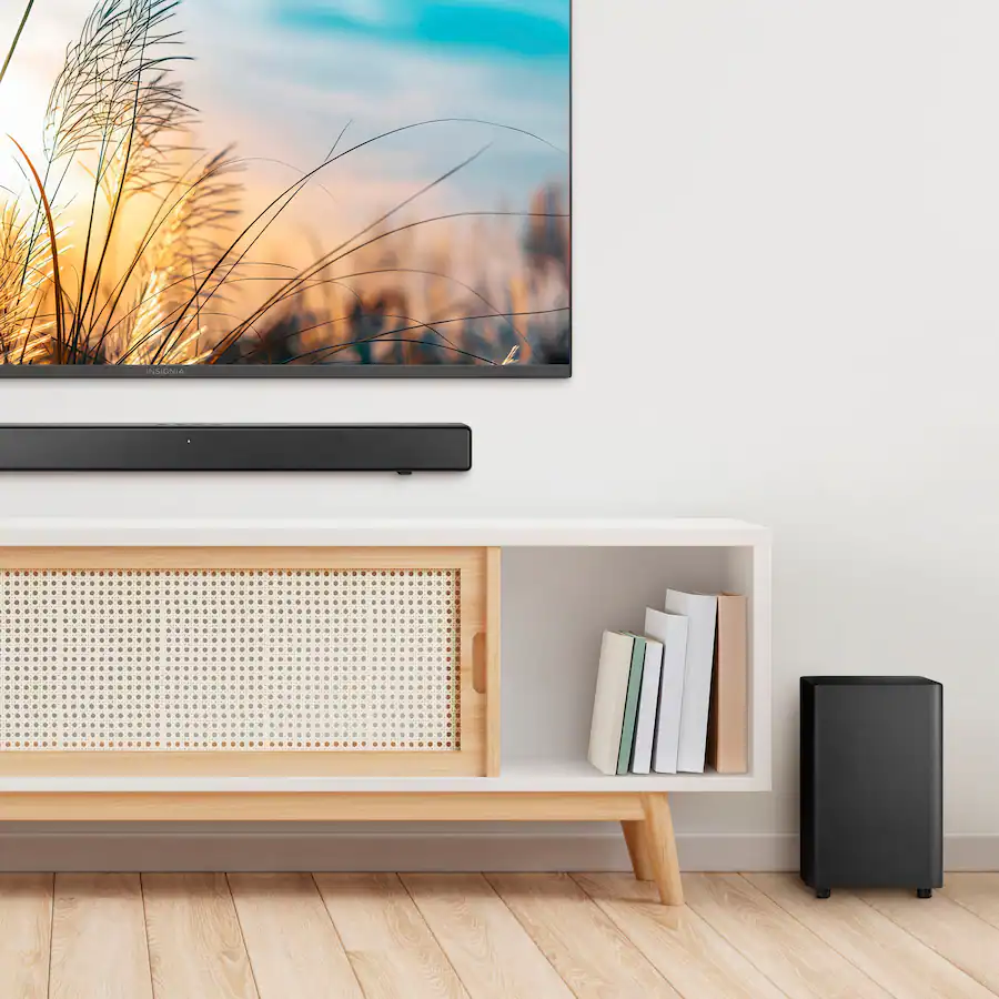 NSIGNIA NS-SBAR21F20-2.1-Channel 80W Soundbar System with Wireless Subwoofer - Black