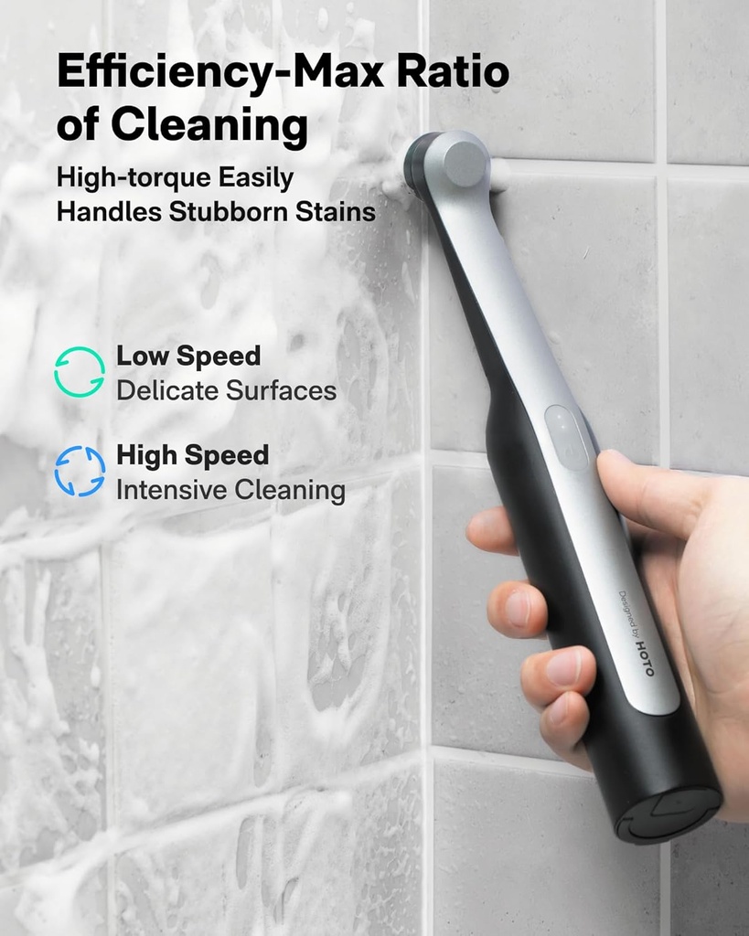HOTO Wand™ Cordless Spin Scrubber, Electric Rechargeble Grout Cleaning Brush,