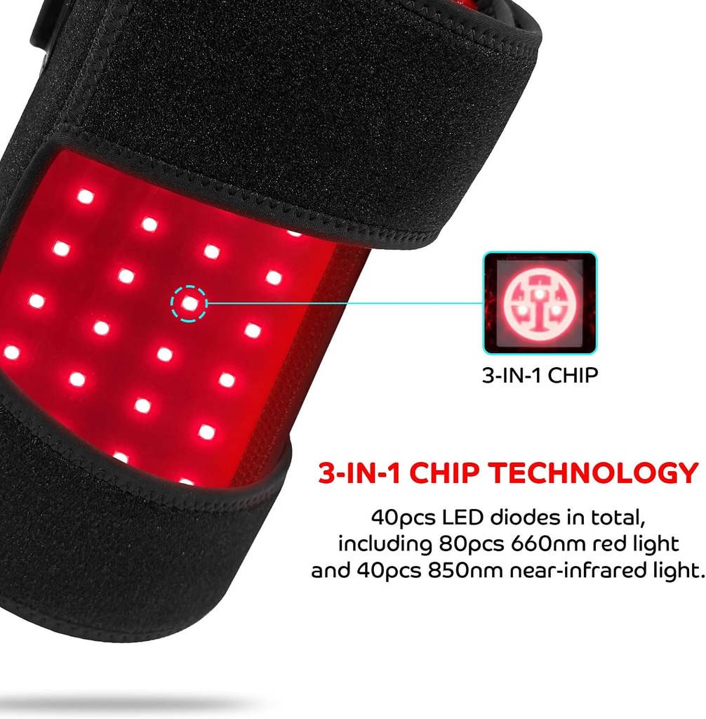 Everlast knee red light infrared therapy brace
