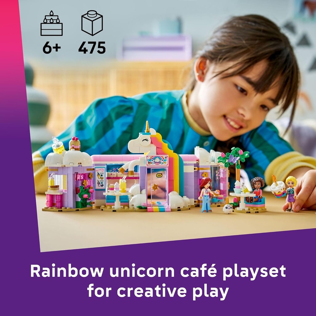 LEGO Friends Unicorn Dream Café Building Toy for Girls & Boys - Pretend Playset for Kids, Ages 6+ 42684